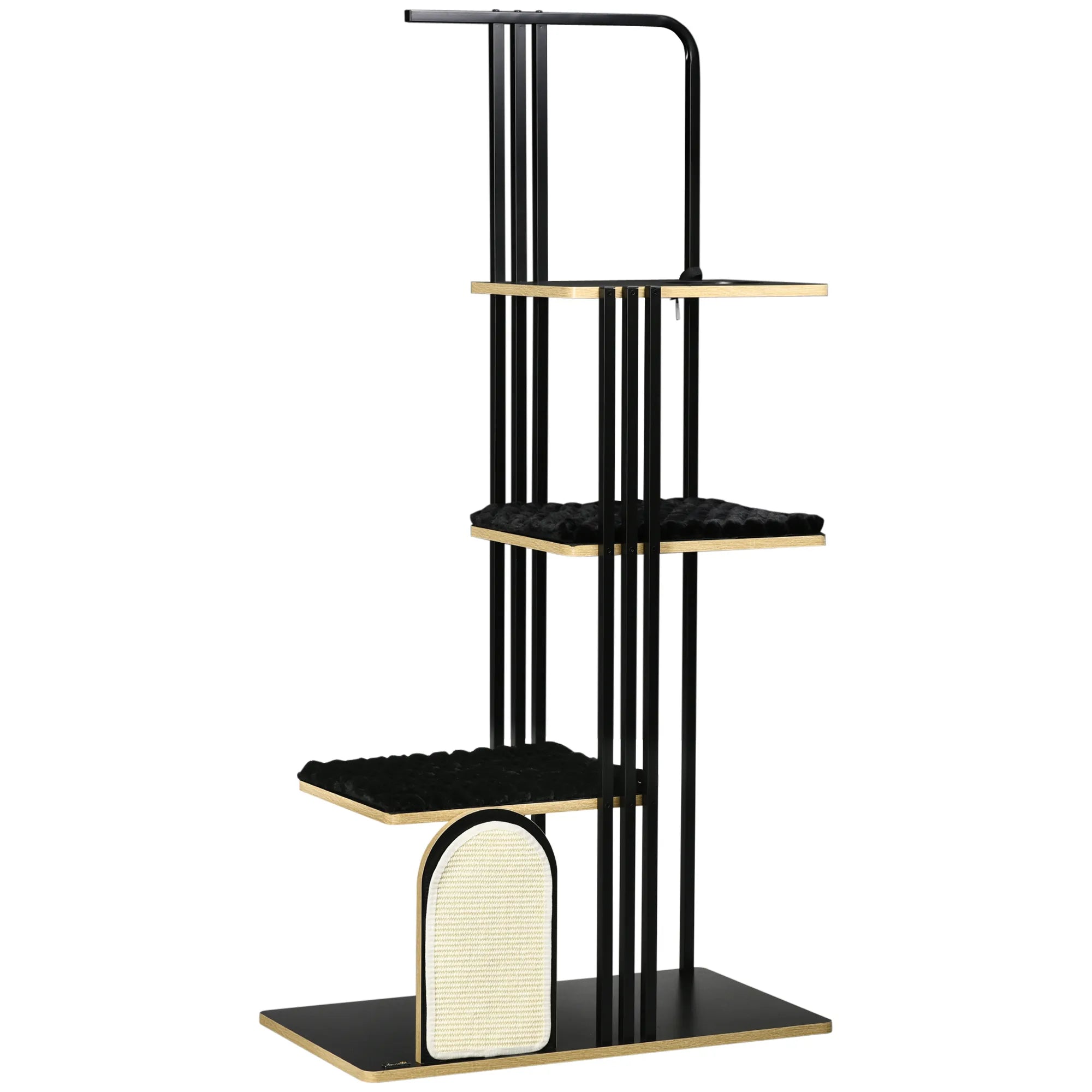 Kačių medelis, 170 cm aukščio, industrinio stiliaus, juodas