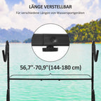 Kajakų baidarių stovas, iki 80 kg, reguliuojamo ilgio 144-180 cm, juodas
