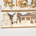 Kalėdinė dekoracija – Kalėdų kaimelis, 10 LED, 45 × 10 × 25 cm