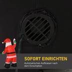 Kalėdinė dekoracija – pripučiamas Kalėdų Senelis su saldainio lazdele, LED, 2,4 m