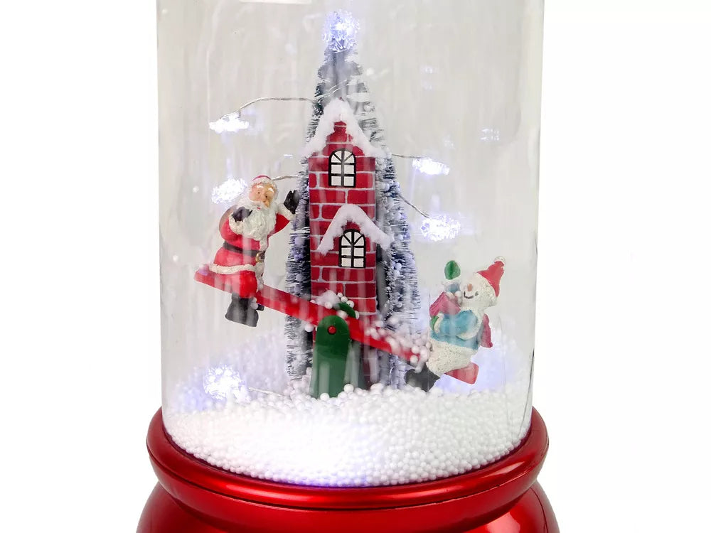 Kalėdinė dekoracija sniego gaublys, LED apšvietimas, 36 × 22 × 22 cm