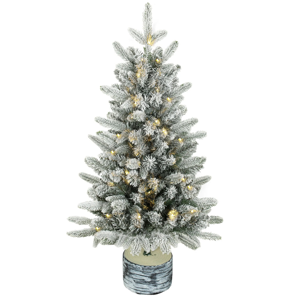 Kalėdinė eglutė, 90 cm, 50 LED, 240 šakelių viršūnėlių, su sniegu