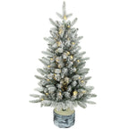 Kalėdinė eglutė, 90 cm, 50 LED, 240 šakelių viršūnėlių, su sniegu
