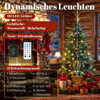 Kalėdinė eglutė, dirbtinė, 120 cm, 110 LED lempučių, 147 šakelių viršūnėlės