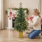 Kalėdinė eglutė, dirbtinė, 120 cm, 110 LED lempučių, 147 šakelių viršūnėlės