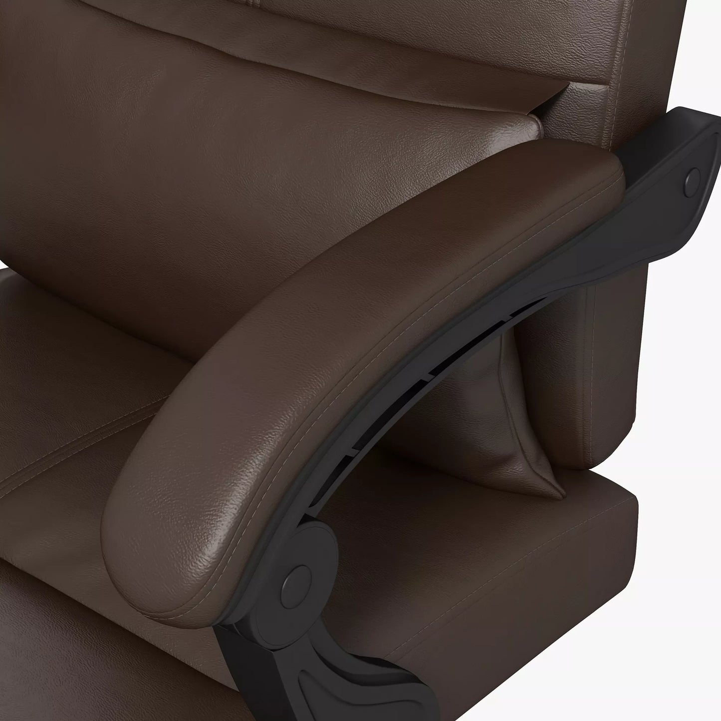 Biuro kėdė su masažo funkcija, Ergonomiška rašomojo stalo kėdė su atlošiama funkcija, galvos atrama, reguliuojamo aukščio, Ruda