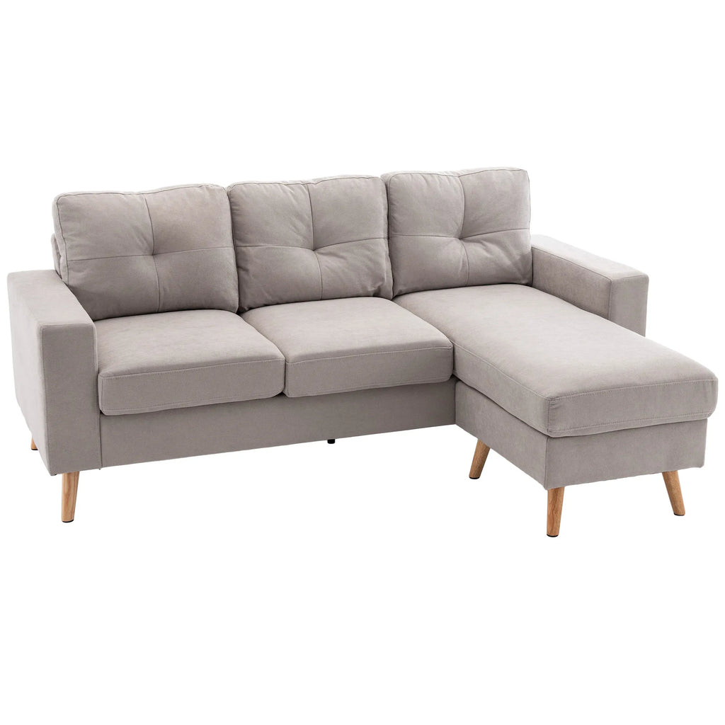 Kampinė sofa keičiama kryptimi 193x136 cm šviesiai pilka