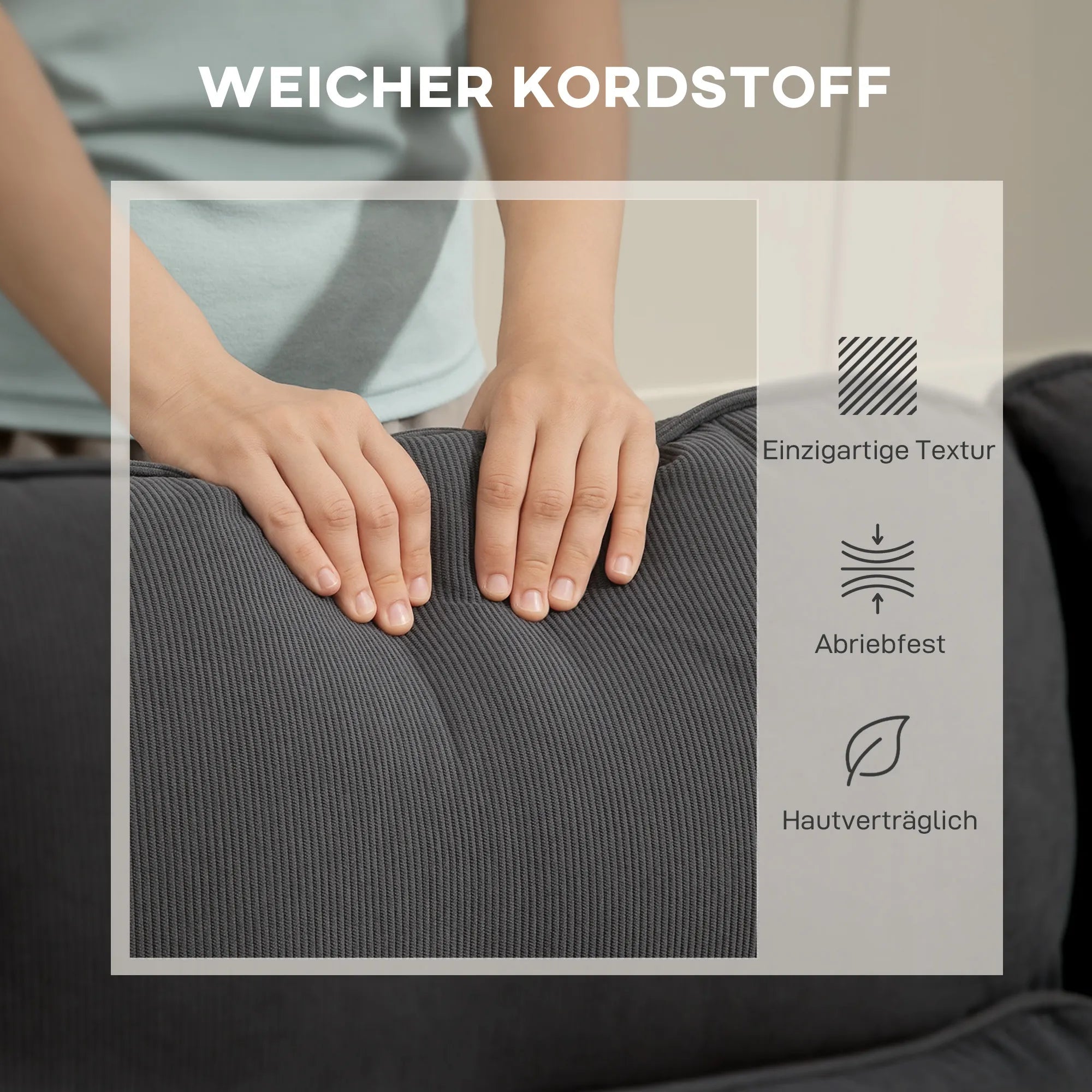 Kampinė sofa-lova su daiktadėže, 205 cm, tamsiai pilka