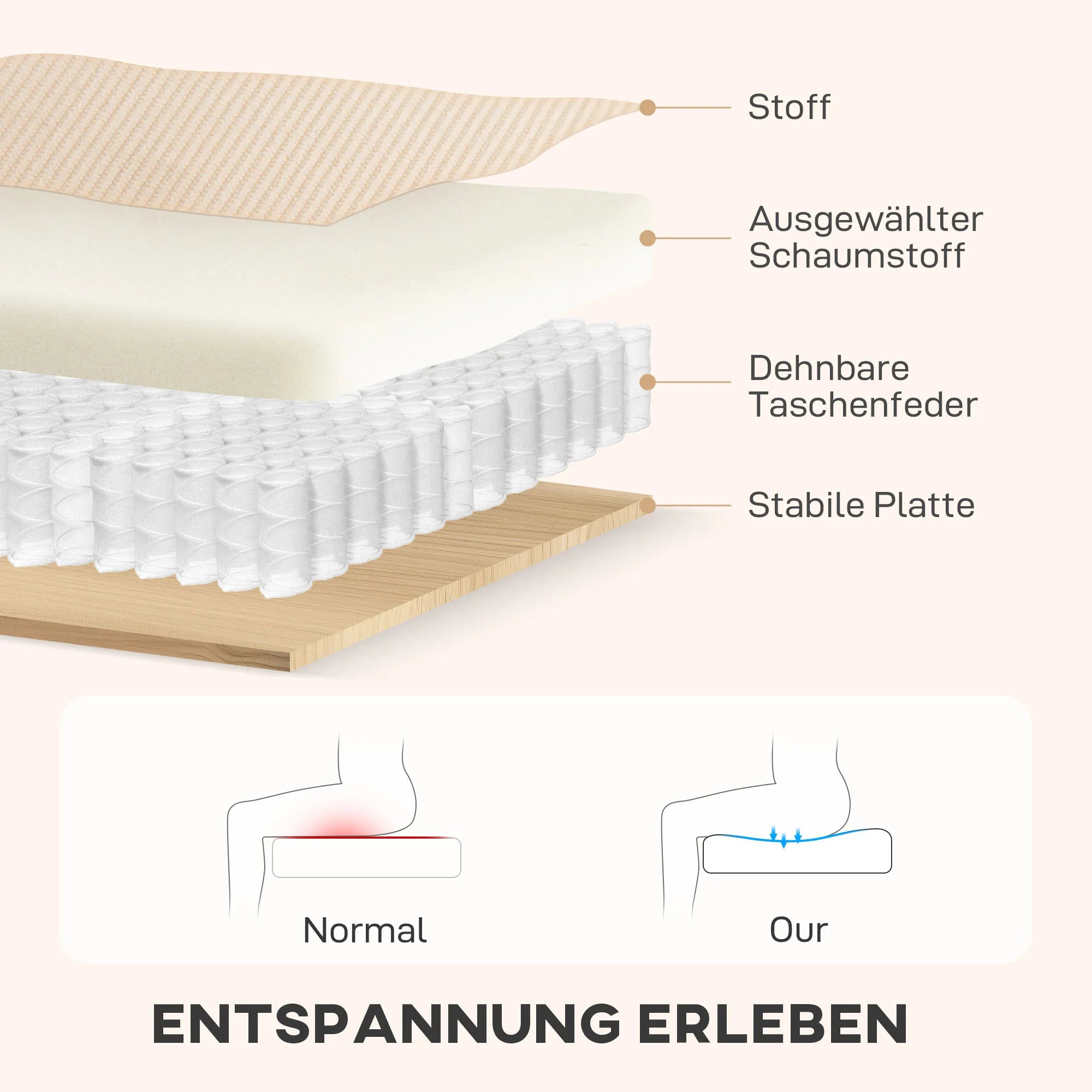 Kampinė sofa-lova su miegojimo funkcija ir daiktadėže, smėlio spalvos