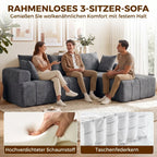 Kampinė sofa-lova su šezlongu, 3 vietų, pilka