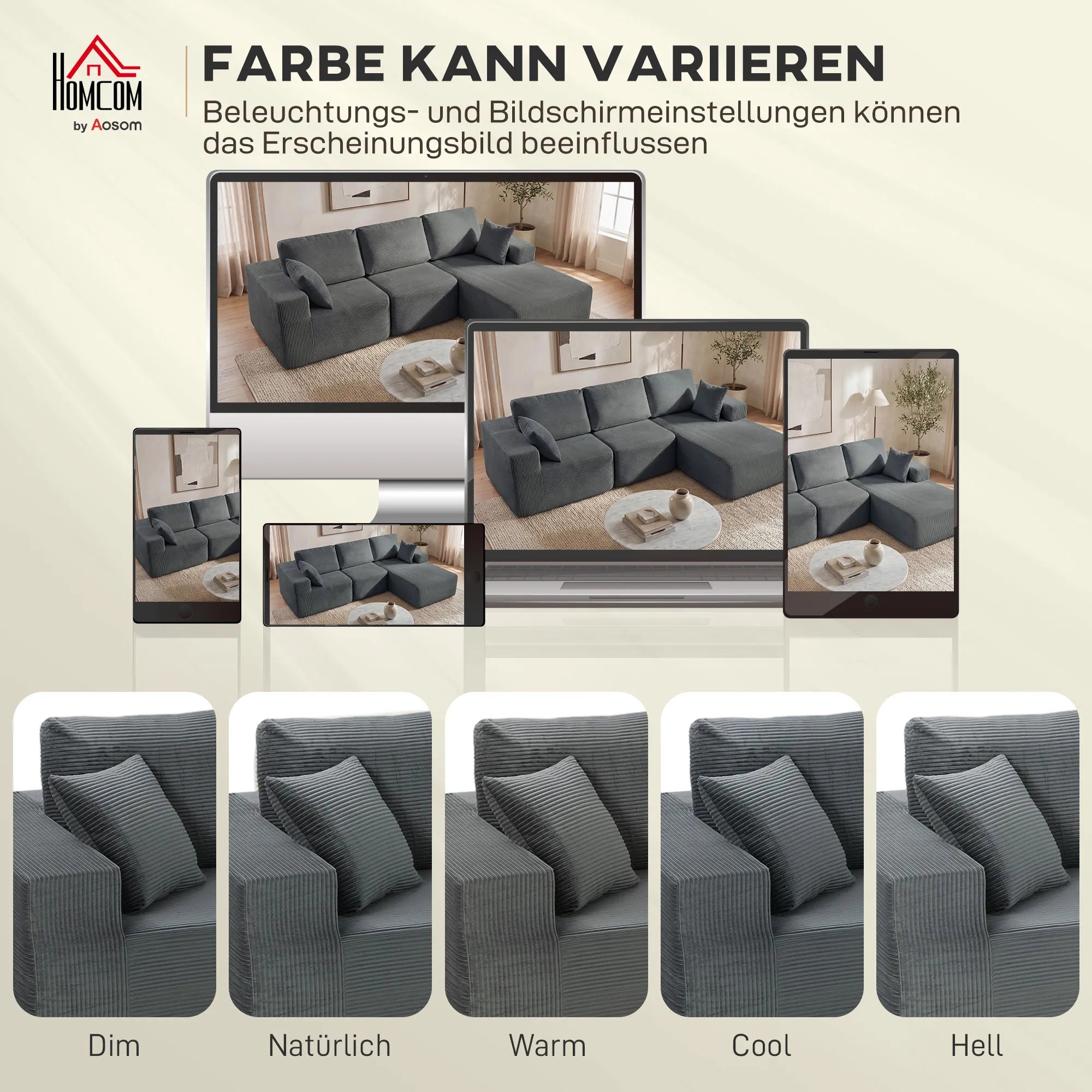 Kampinė sofa moduline, L formos su pagalvėlėmis, tamsiai pilka