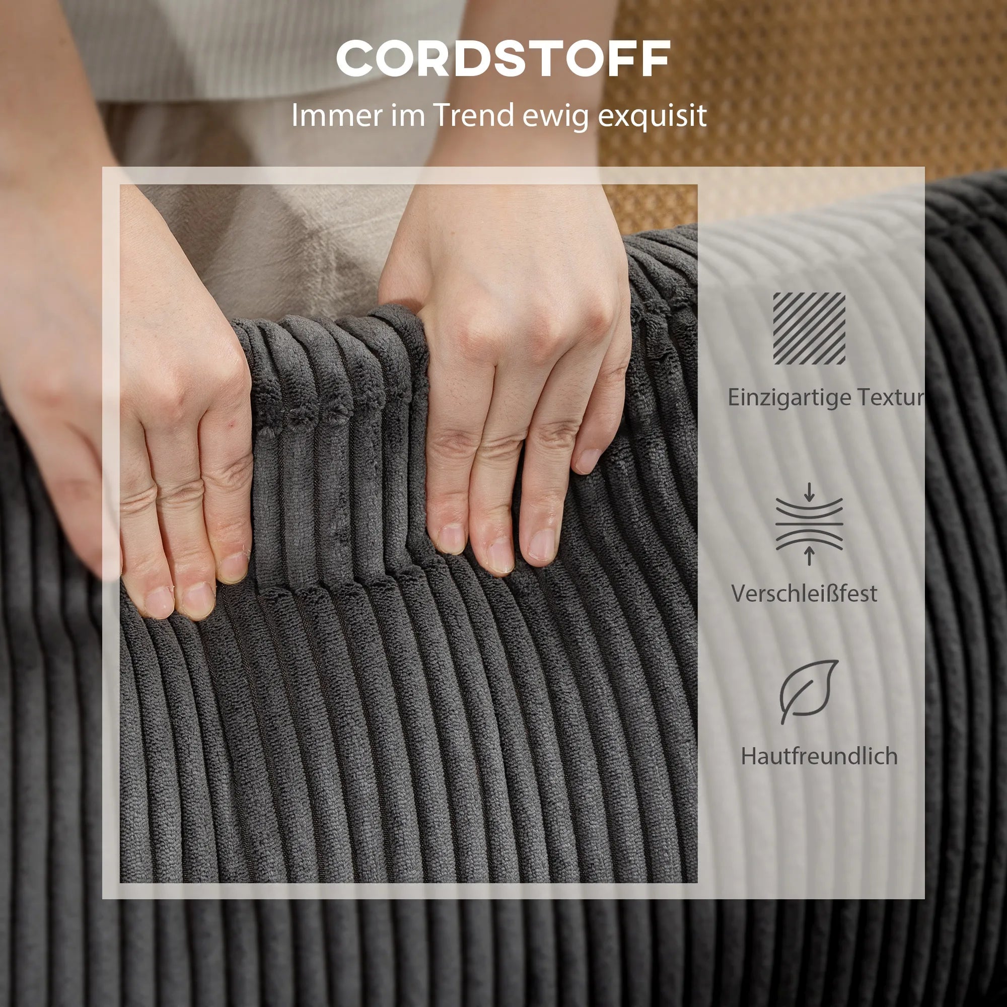 Kampinė sofa modulinė su paminkštintais porankiais, iki 600 kg, tamsiai pilka