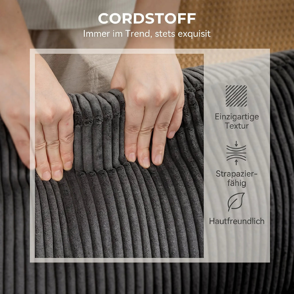 Kampinė sofa modulinė su paminkštintais porankiais, iki 600 kg, tamsiai pilka