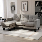 Kampinė sofa su universaliais gultais 186 × 130 cm, ruda