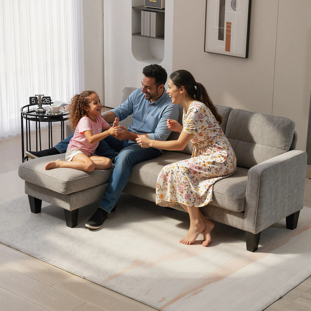 Kampinė sofa su universaliais gultais 186 x 130 cm, ruda