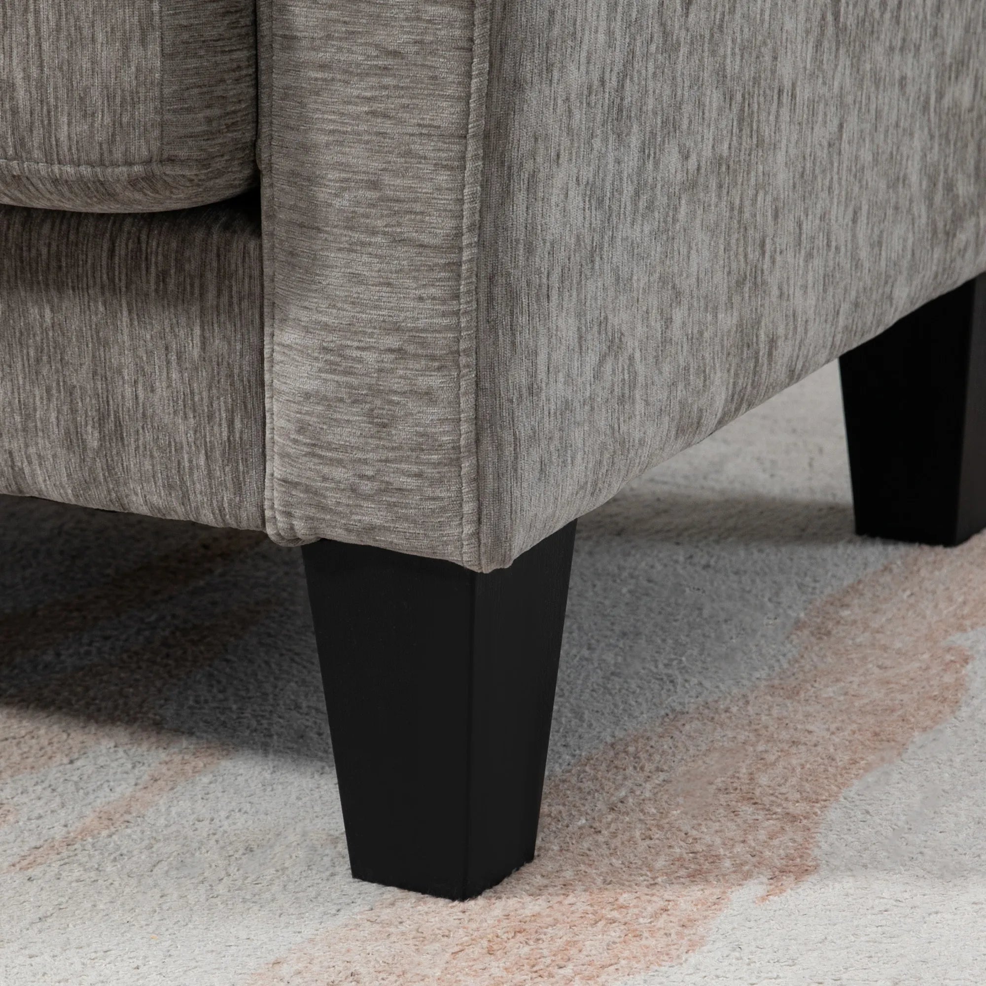 Kampinė sofa su universaliais gultais 186 x 130 cm, ruda