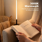 Kampinis LED toršeras, 1450 lm, 3 ryškumo lygiai, kojinis jungiklis, 3000 K, juodas