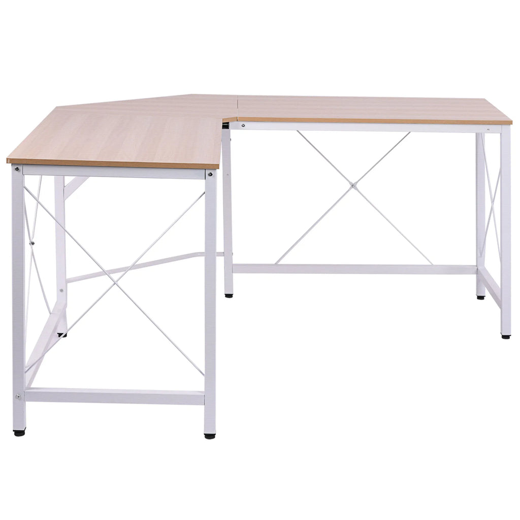 Kampinis rašomasis stalas L formos, 150 x 150 x 76 cm, natūralus