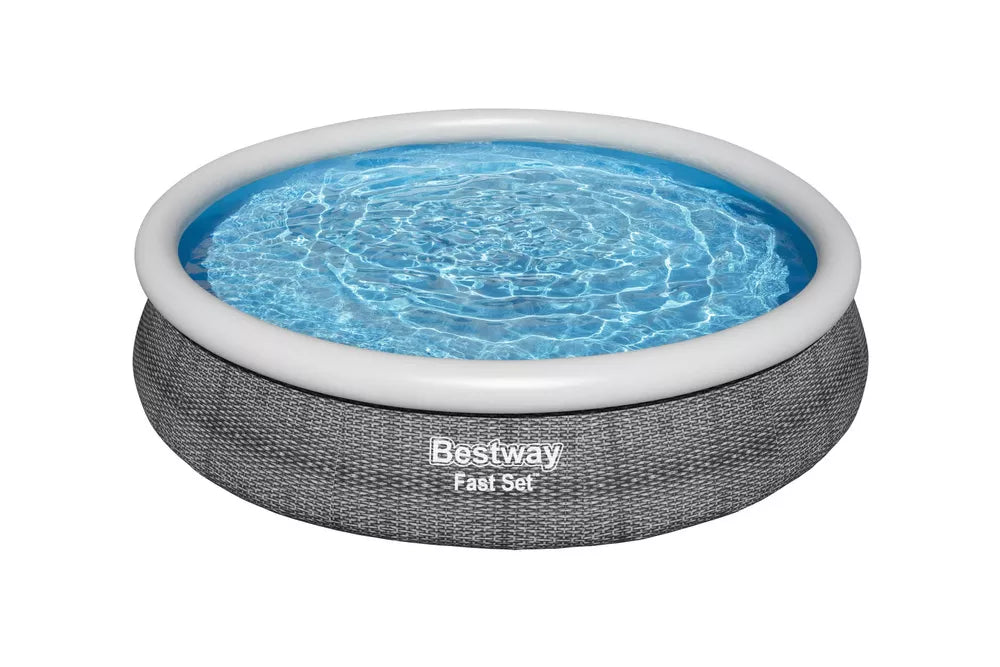 Karkasinis baseinas Bestway Fast Set, 366x76 cm, su filtravimo siurbliu, pilkas