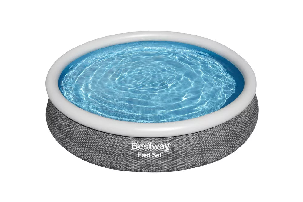 Karkasinis baseinas Bestway Fast Set, 366x76 cm, su filtravimo siurbliu, pilkas