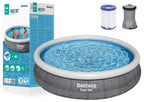 Karkasinis baseinas Bestway Fast Set, 366x76 cm, su filtravimo siurbliu, pilkas