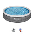 Karkasinis baseinas Bestway Fast Set, 366x76 cm, su filtravimo siurbliu, pilkas