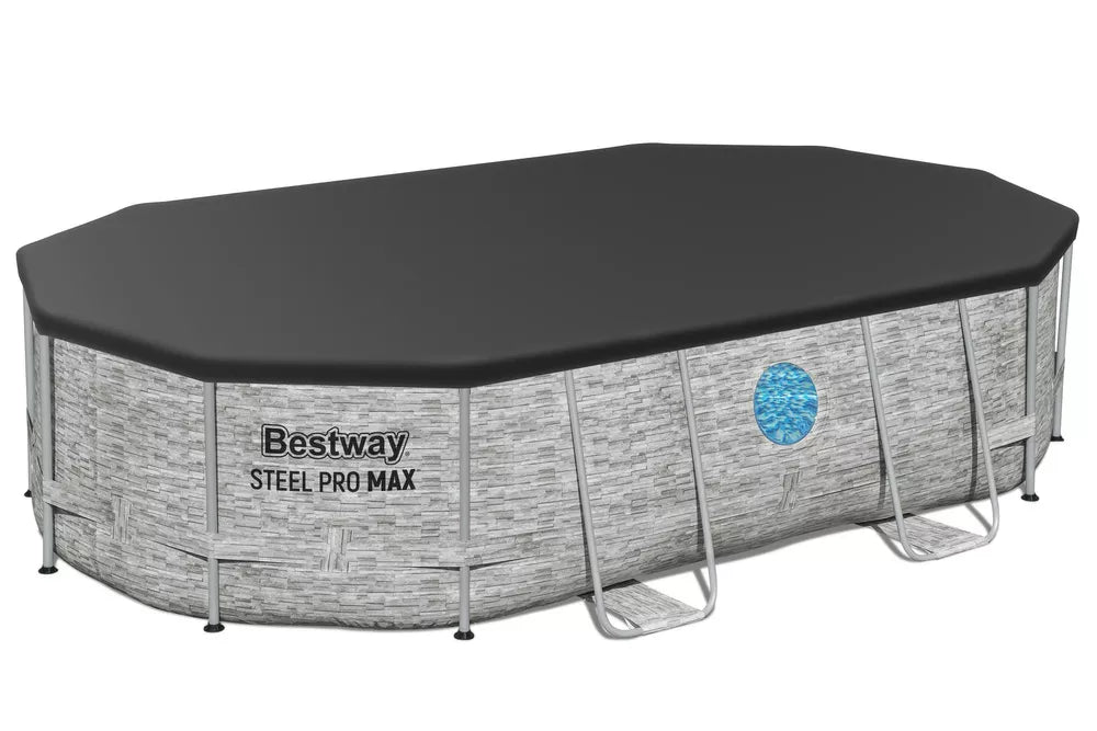 Karkasinis baseinas Bestway Steel Pro Max su filtru, kopėčiomis ir uždangalu, 488 × 305 × 107 cm