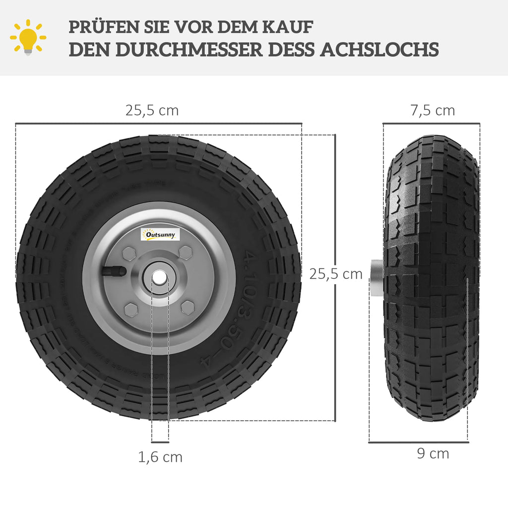 Karučio ratų komplektas su guoliais, 4 vnt., iki 80 kg, juodi
