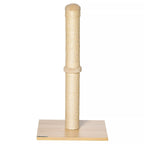 Katės draskyklė stulpas su žaislu, 60 cm, smėlio/ąžuolo spalvos