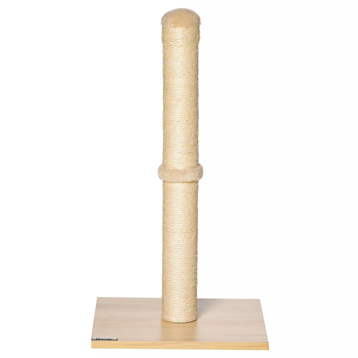 Katės draskyklė stulpas su žaislu, 60 cm, smėlio/ąžuolo spalvos