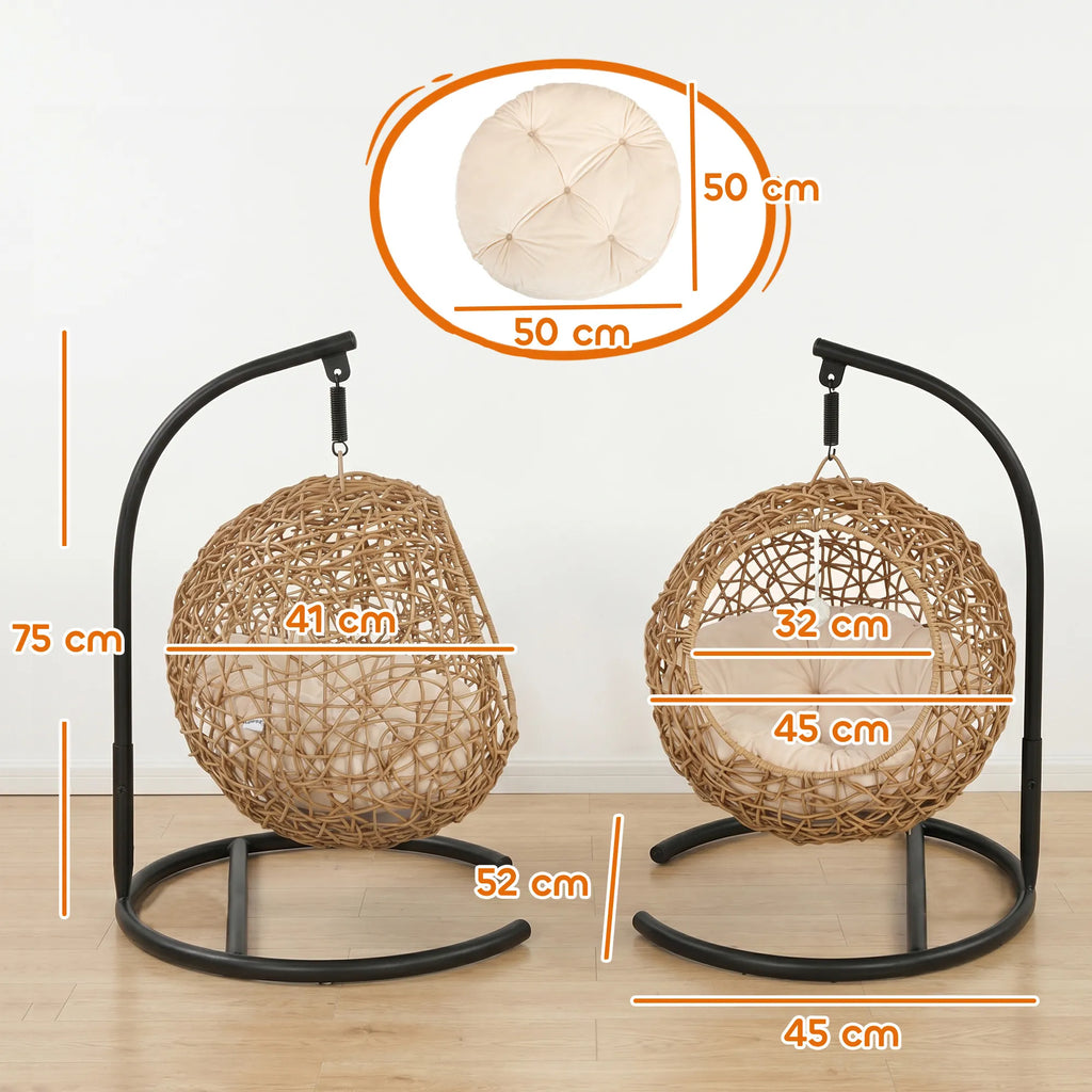 Katės guolis hamakas su žaislu, iki 10 kg, šviesiai rudas