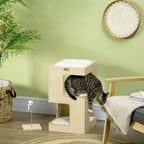 Katės namelis Petkit, 3 aukštų, 34 x 34 x 60 cm, natūrali ir pilka