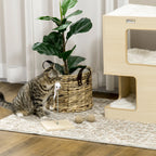 Katės namelis Petkit, 3 aukštų, 34 x 34 x 60 cm, natūrali ir pilka