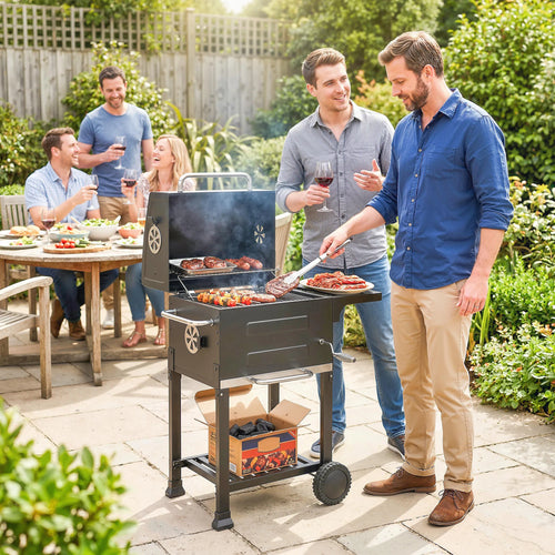 Kepsninė vežimėlis su dangčiu ir termometru