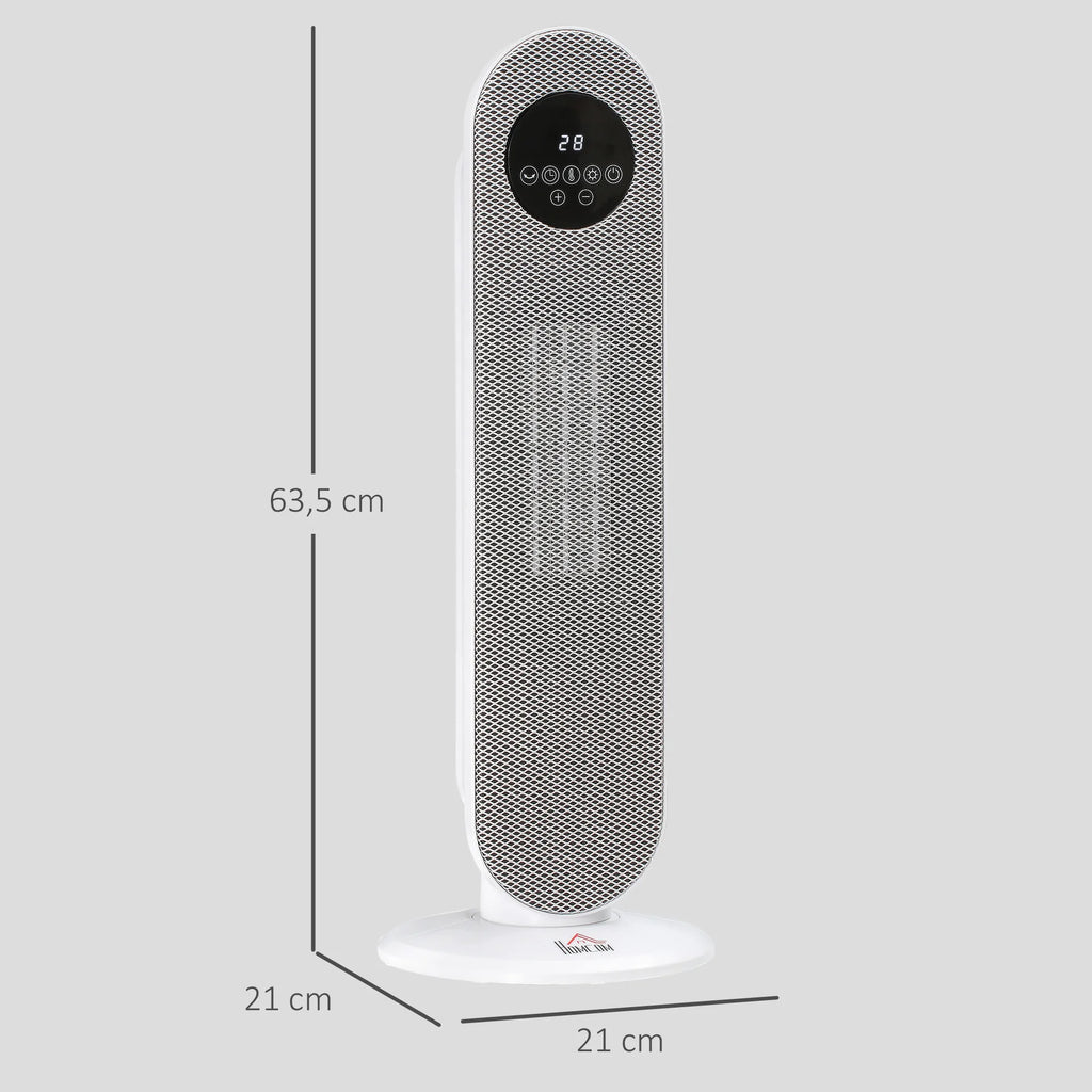 Keraminis šildytuvas su nuotolinio valdymo pulteliu, 2000 W, baltas