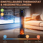 Schema su termostato nustatymų piktogramomis ir ekrane rodoma temperatūra