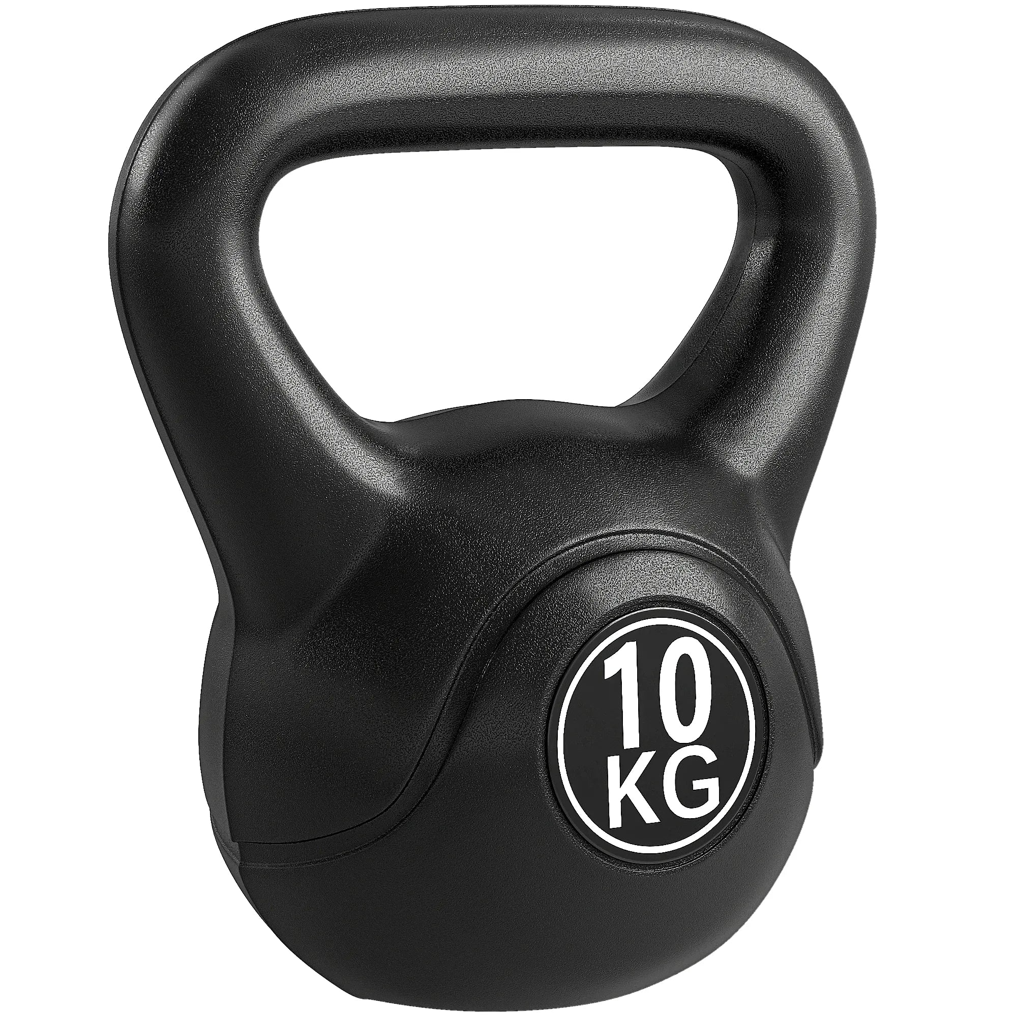 Keto hantelis 10 kg, juodas