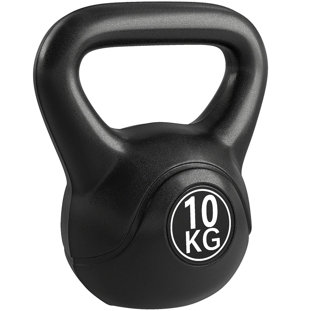 Keto hantelis 10 kg, juodas