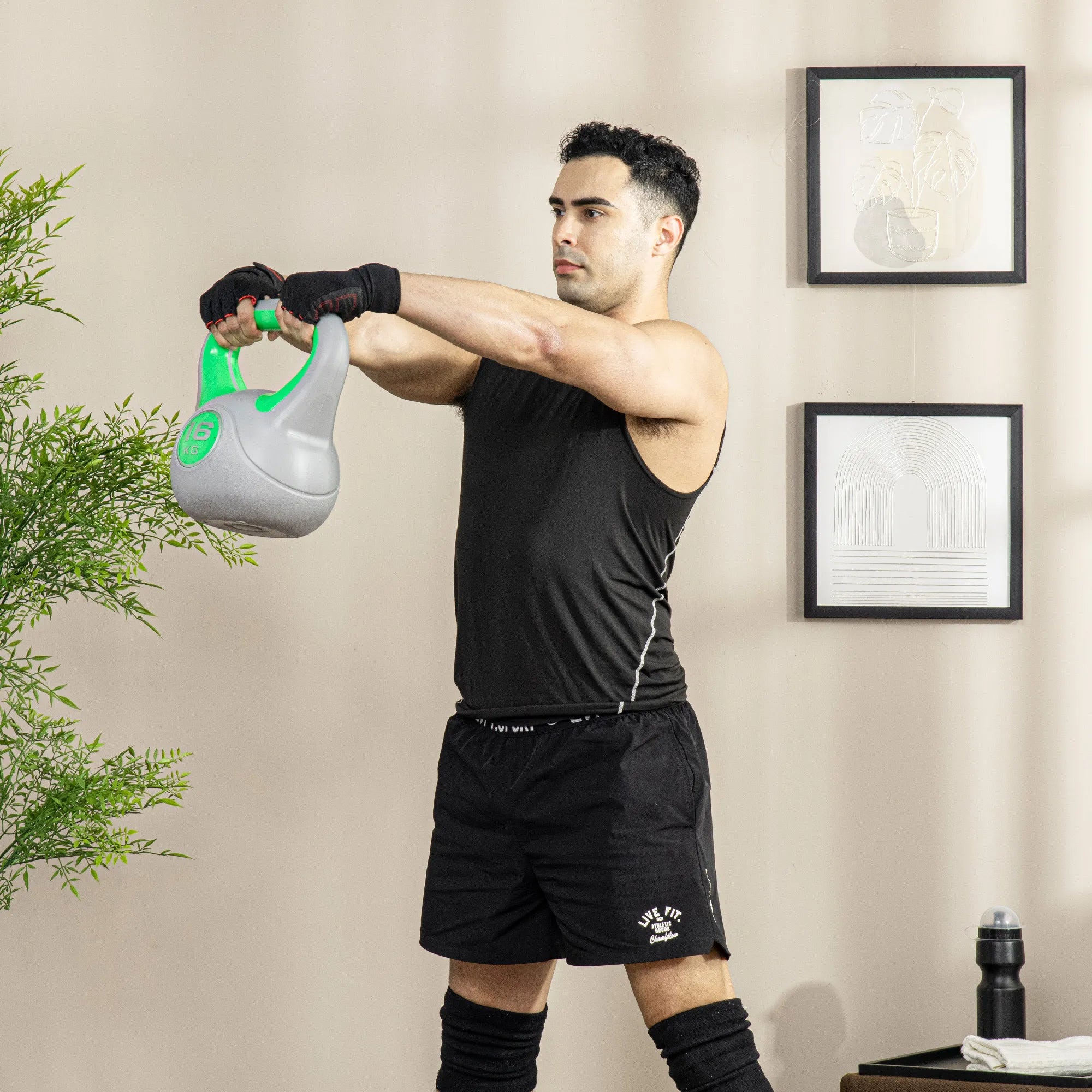 Keto svarmuo 16 kg, plokščiu dugnu, žalias
