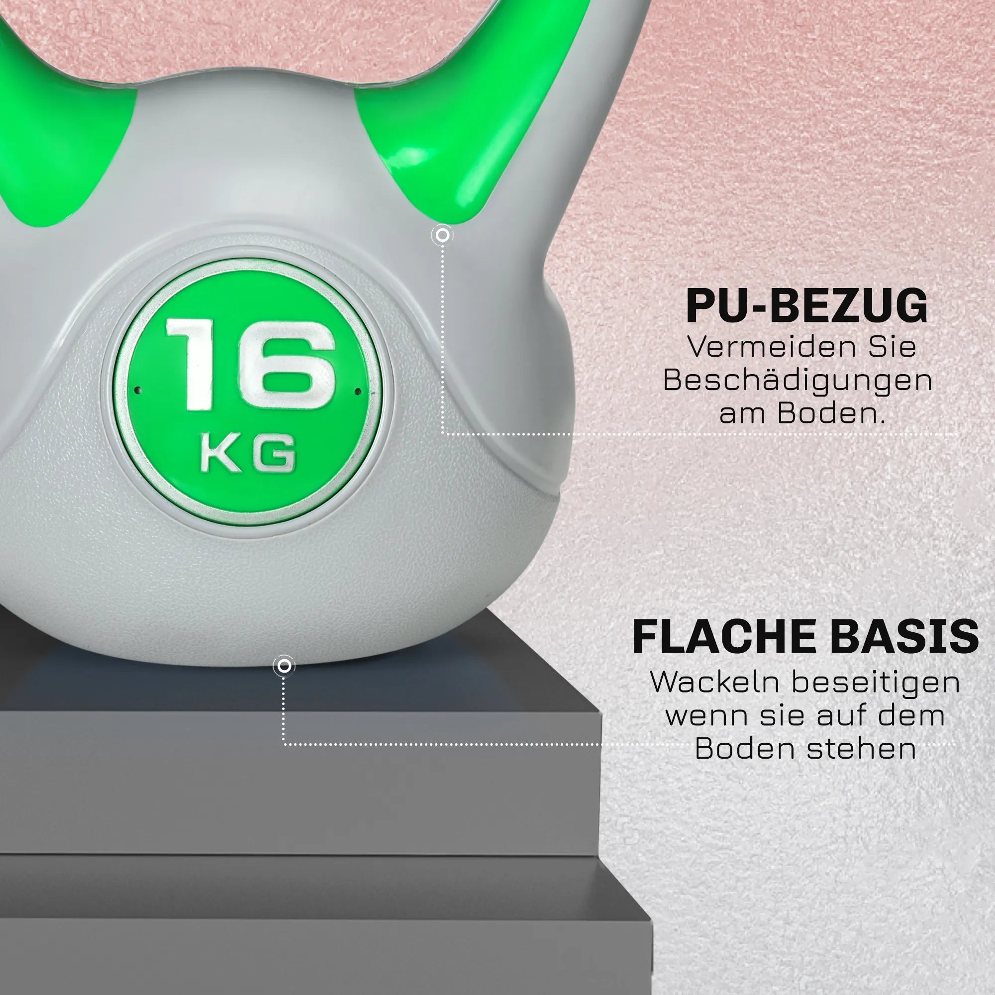 Keto svarmuo 16 kg, plokščiu dugnu, žalias