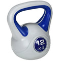 Kettlebell 12 kg su plačiu pagrindu, mėlyna