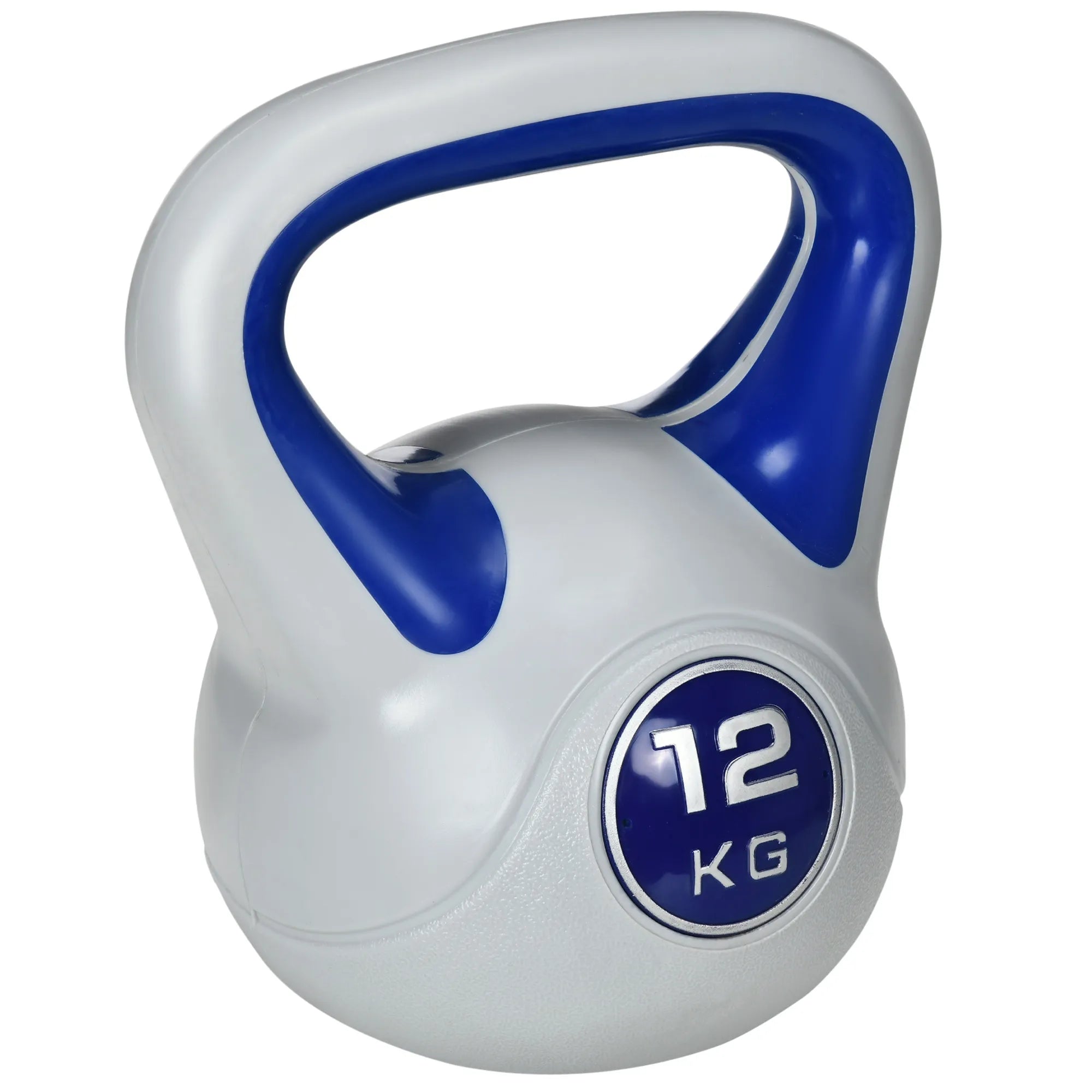 Kettlebell 12 kg su plačiu pagrindu, mėlyna
