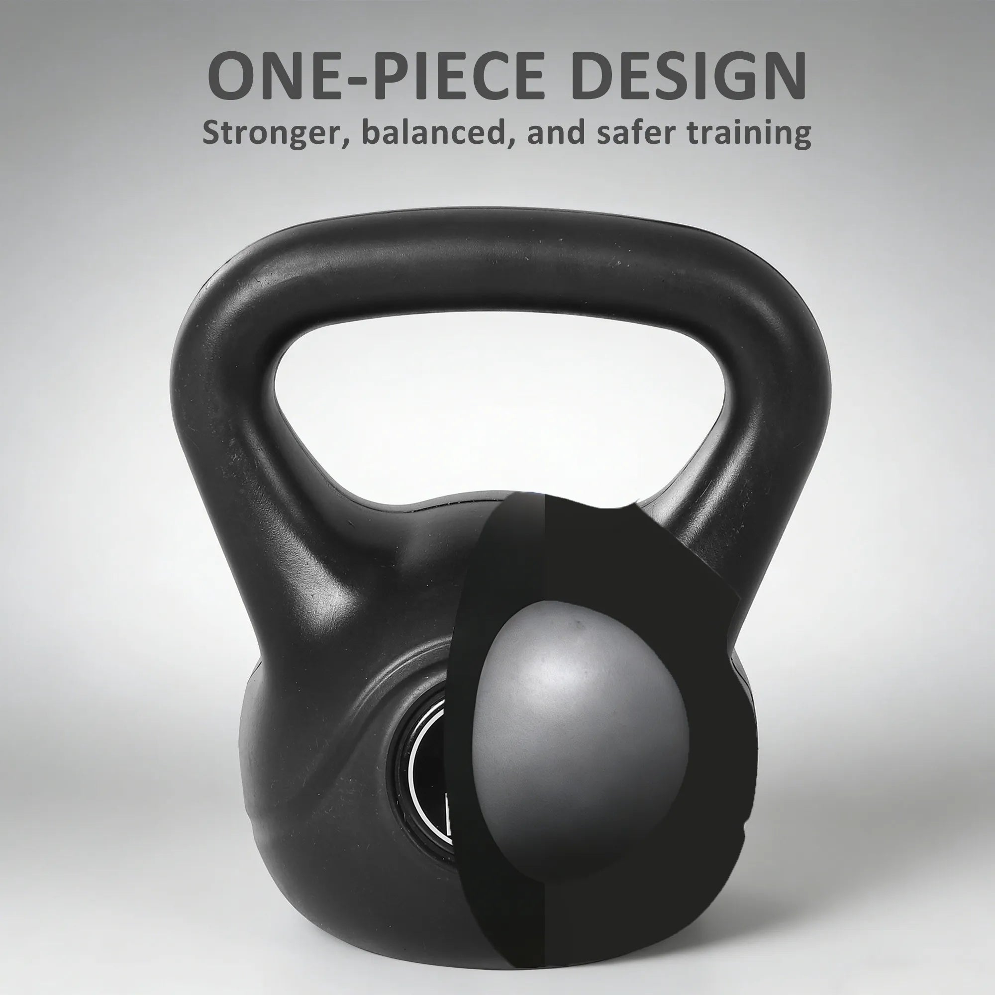 Kettlebell svoris 8 kg, juodos spalvos