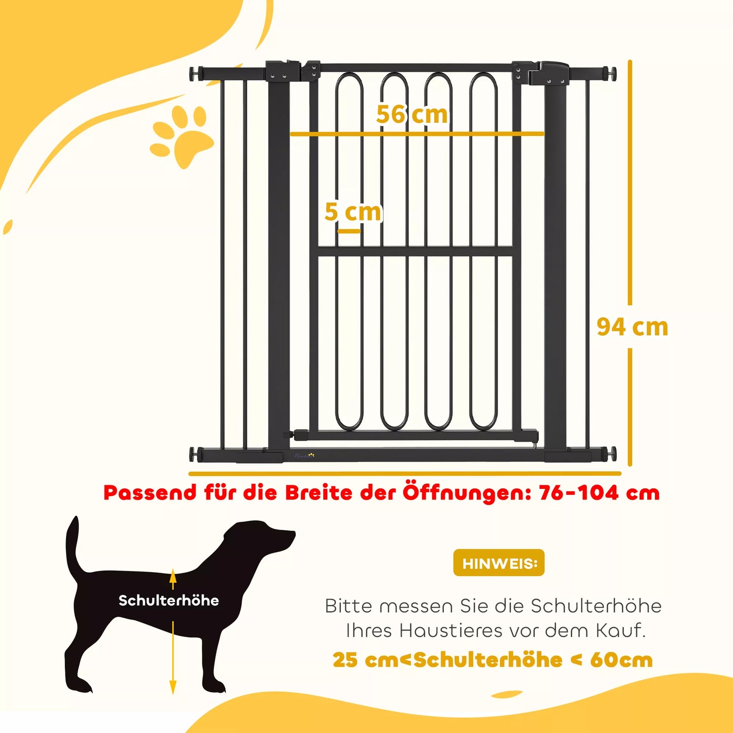 Apsauginiai varteliai šuniui, 76-104 cm, montuojami be gręžimo, varteliai laiptams