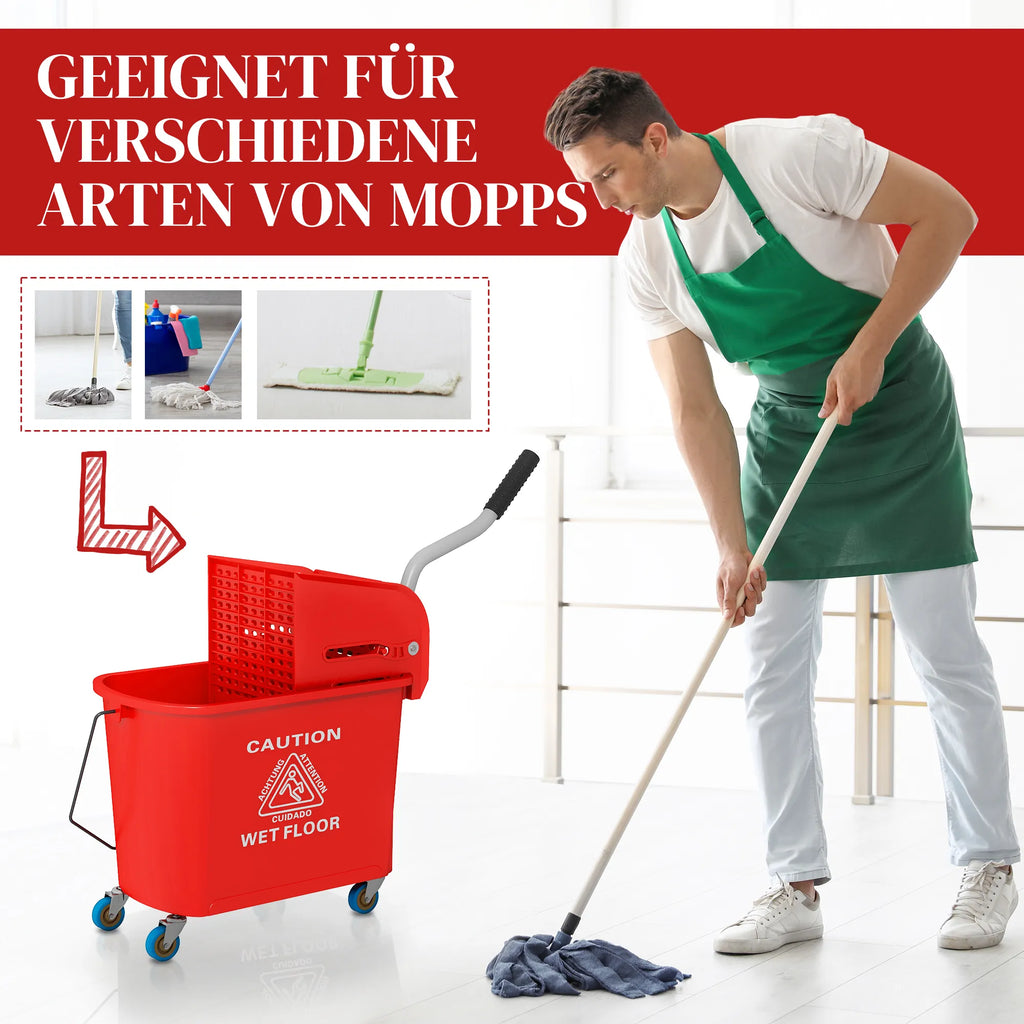 Kibiras su išgręžtuvu, 20 l, raudonas