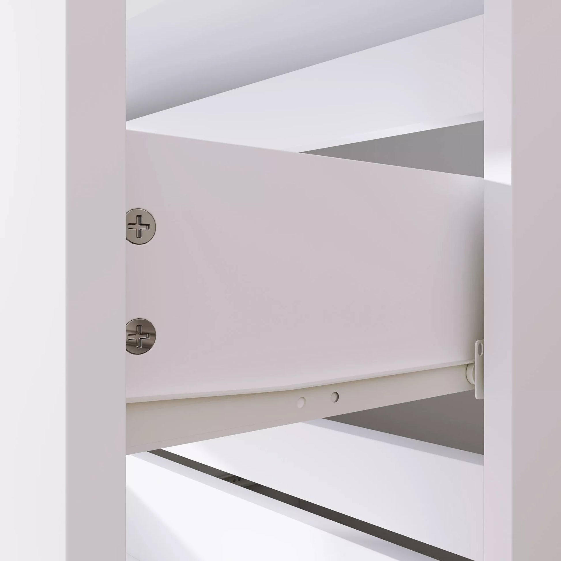 Komoda, 4 stalčiai, 55 cm x 33 cm x 80 cm, balta