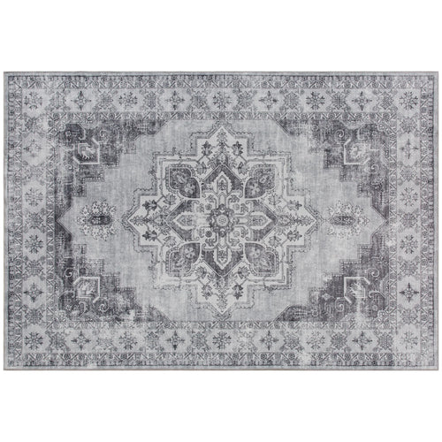 Kilimas plaunamas, neslystantis, flanelinis, 230 x 160 cm, pilkas