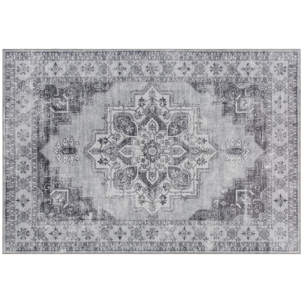 Kilimas plaunamas, neslystantis, flanelinis, 230 x 160 cm, pilkas