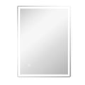 Sieninis vonios veidrodis su LED, jutikliniu jungikliu, apsaugos nuo rasojimo funkcija, 60 x 80 x 4 cm, baltas