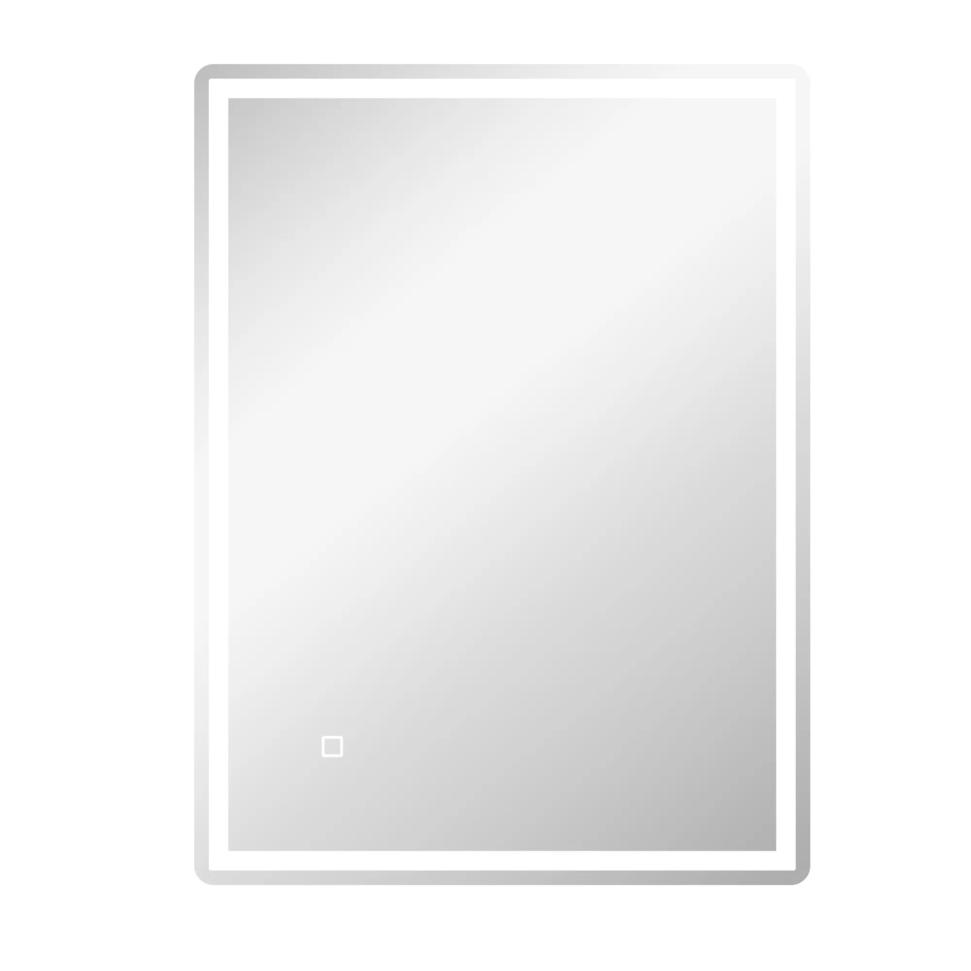 Sieninis vonios veidrodis su LED, jutikliniu jungikliu, apsaugos nuo rasojimo funkcija, 60 x 80 x 4 cm, baltas